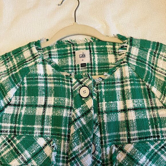 CAbi Green and White Plaid Suit Jacket - Picture 6 of 6